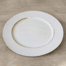 13" Woodland Charger - White Wash