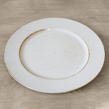 13" Woodland Charger - White Wash