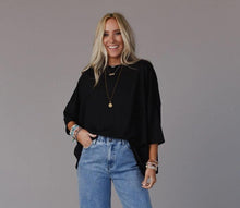Black Cozy Cool Oversized Tee