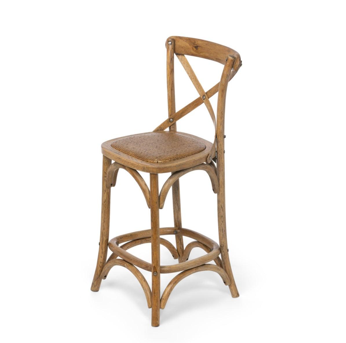 Wooden Cross Back Stools Cozy Cottage