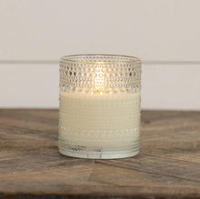 5" Dotted Glass Flameless Candle