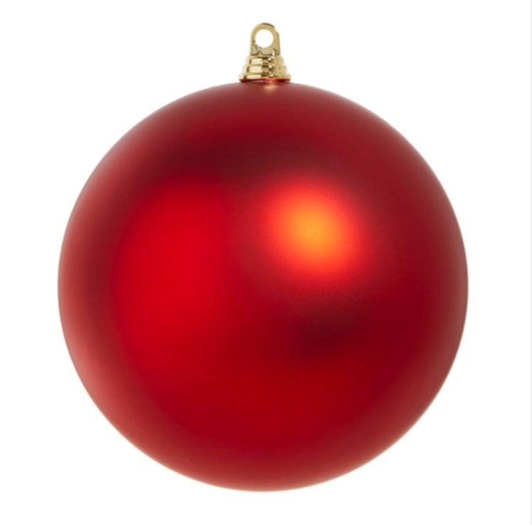 Matte Red Ball Ornament Cozy Cottage