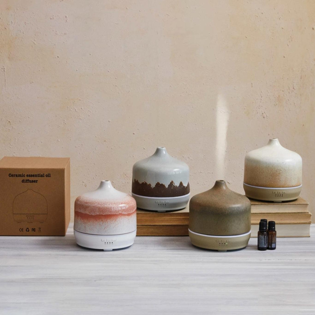 Oil Diffuser with built-in timer - Stoneware – Cozy Cottage