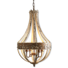 Wood Pear Shaped Chandelier