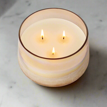6" Coconut Milk Mango Baltic Glass Candle