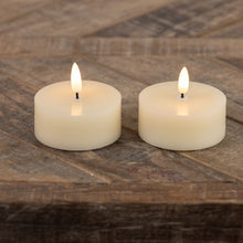 Cream 3D Flameless Tea Light Candle - Set of 2