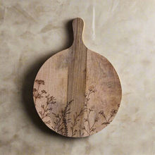 Etched Mango Wood Cheese Cutting Board