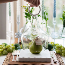 Bianca Glass Cloche – with Small White Ring Handle Display