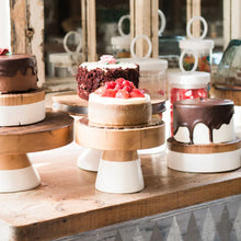 White Mod Block Cake Stand - Large