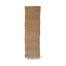 Woven Raffia Table Runner with Fringe