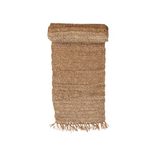 Woven Raffia Table Runner with Fringe