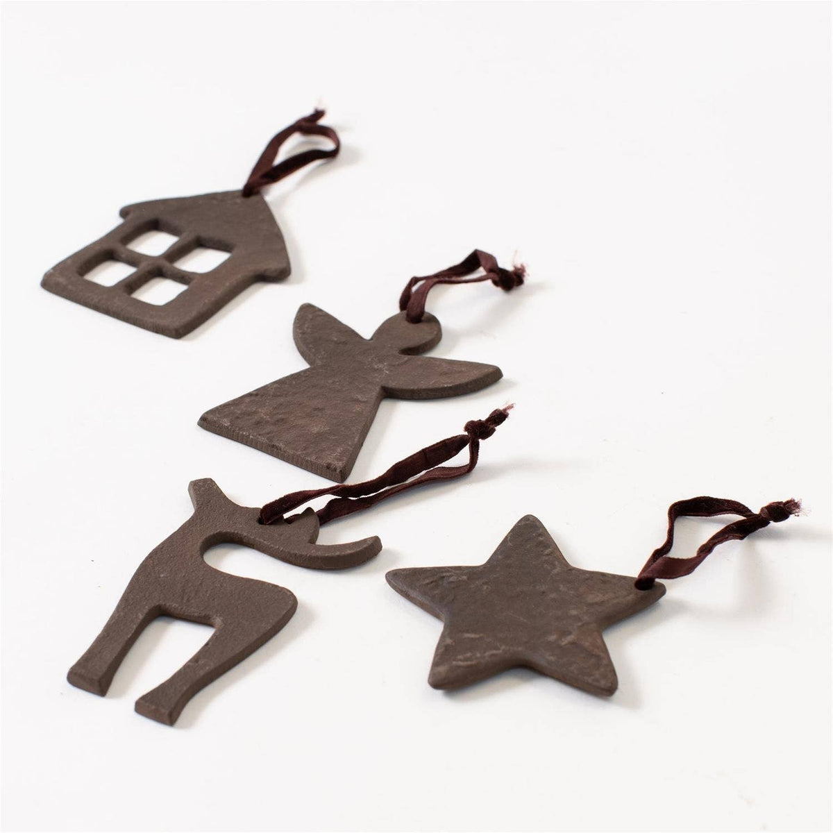 Antiqued Christmas Eve Cut Out Ornaments