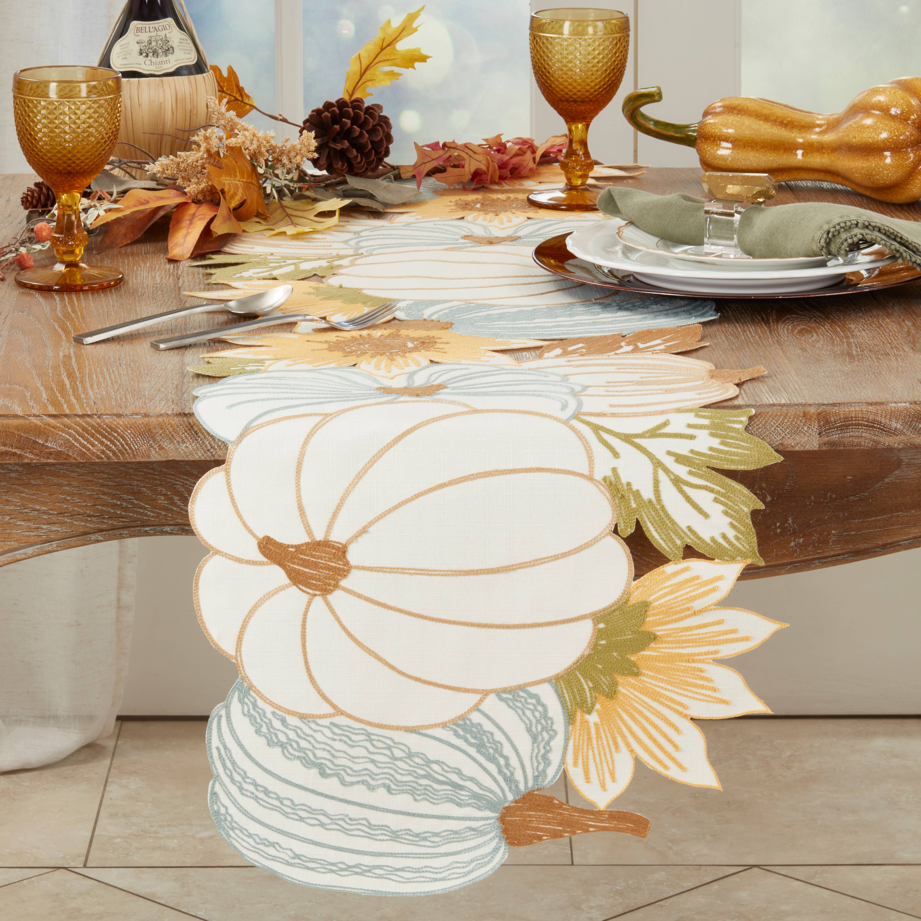 Harvest Haven Pumpkin Table Runner