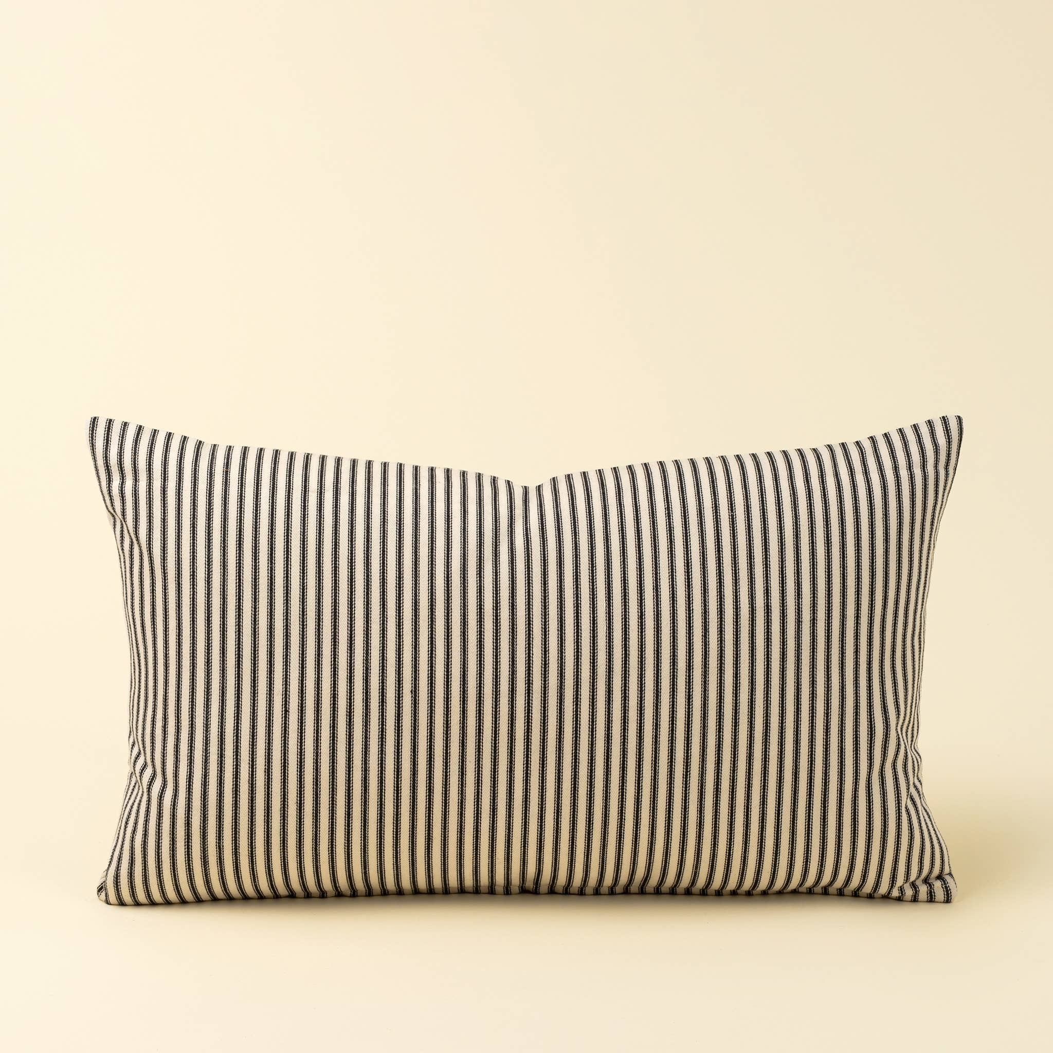 21x12 Black Ticking Pillow