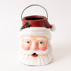 Jolly Santa Paper Mâché Storage Container