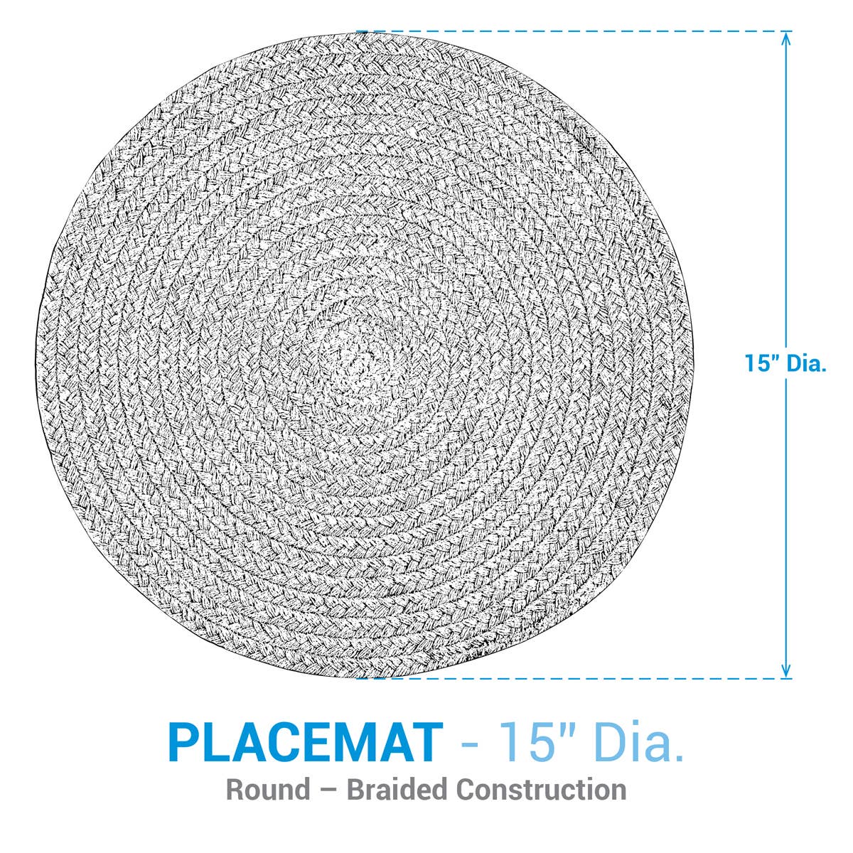 Golden Pear Printed Braided Placemat