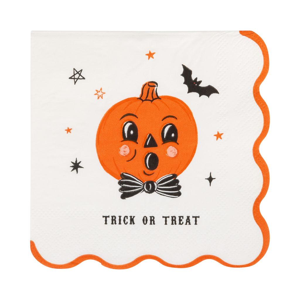 Vintage Halloween Characters Cocktail Napkin