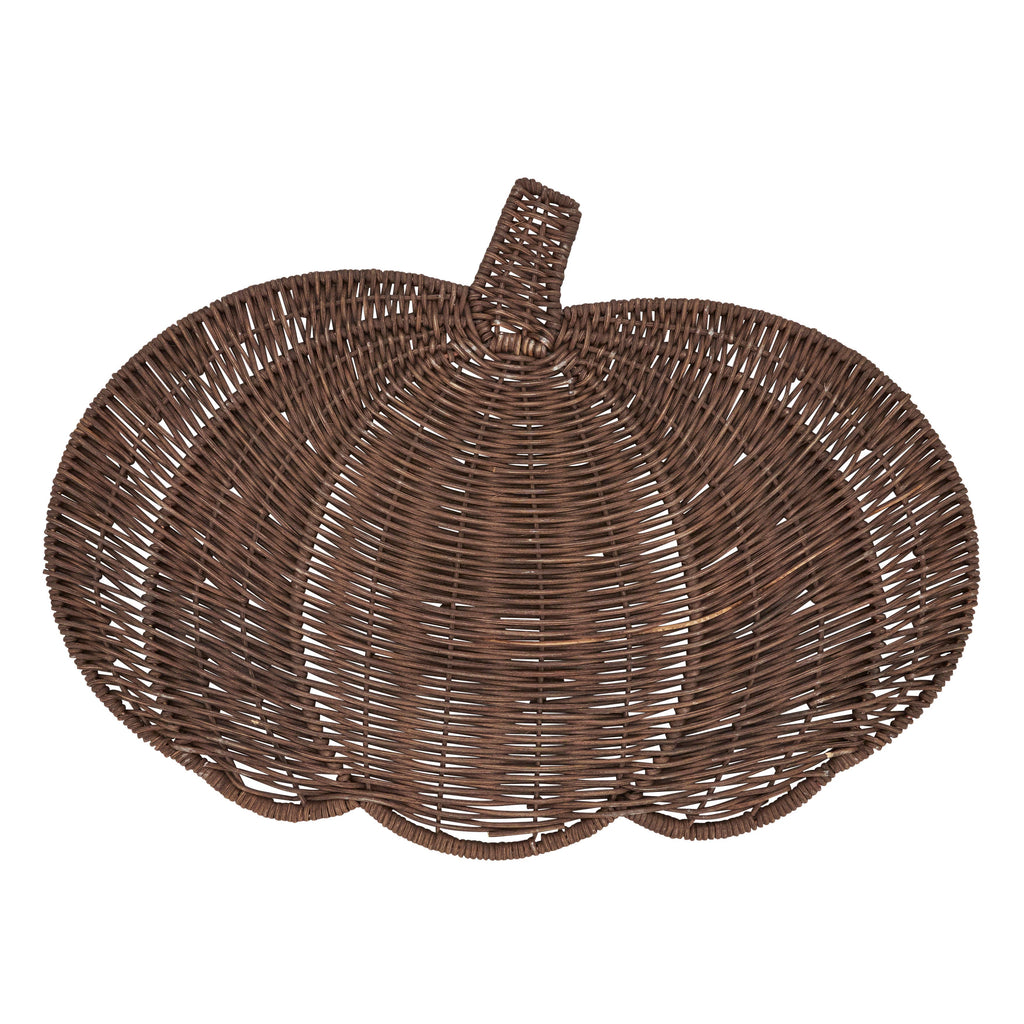 Fall Harvest Rattan Pumpkin Placemat