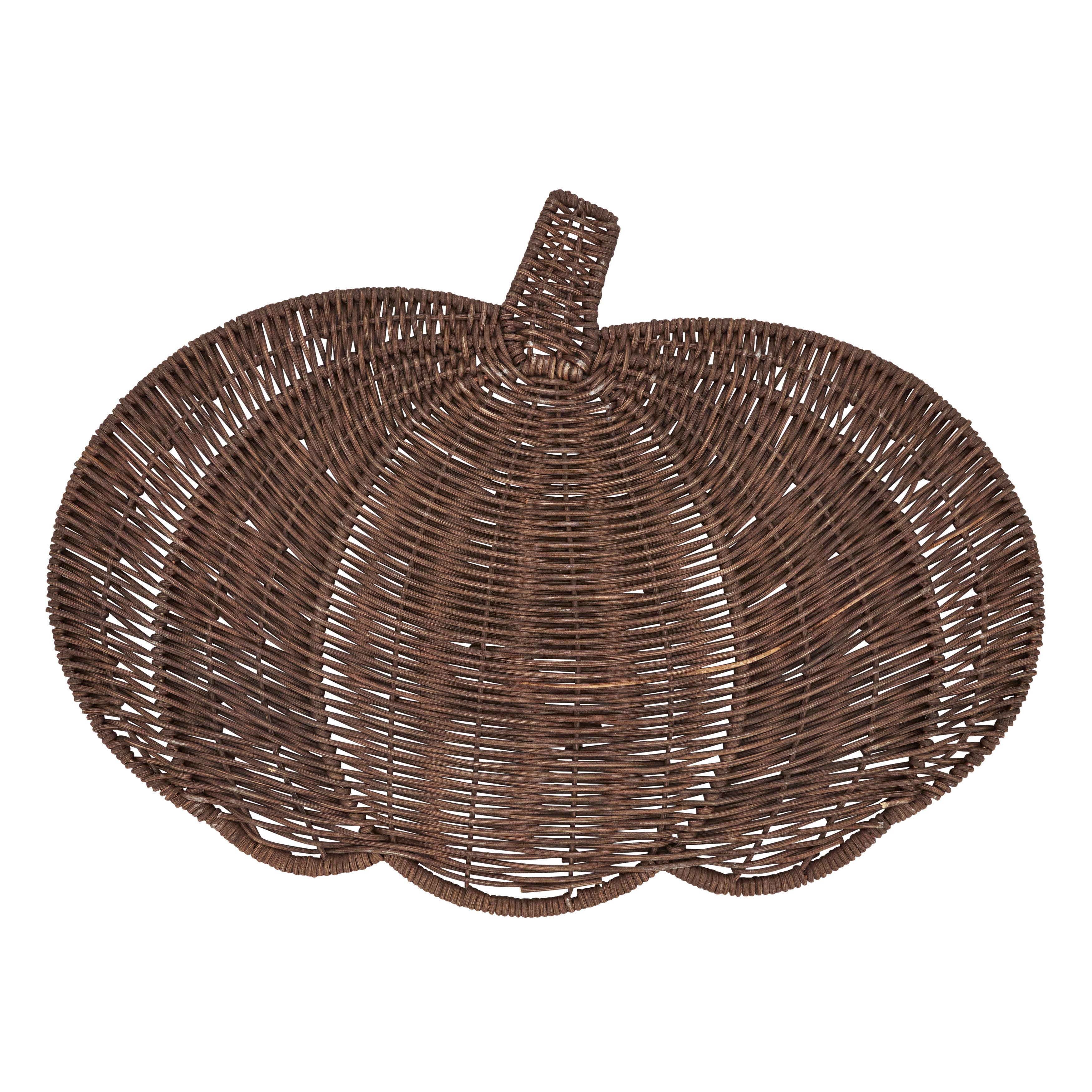 Fall Harvest Rattan Pumpkin Placemat