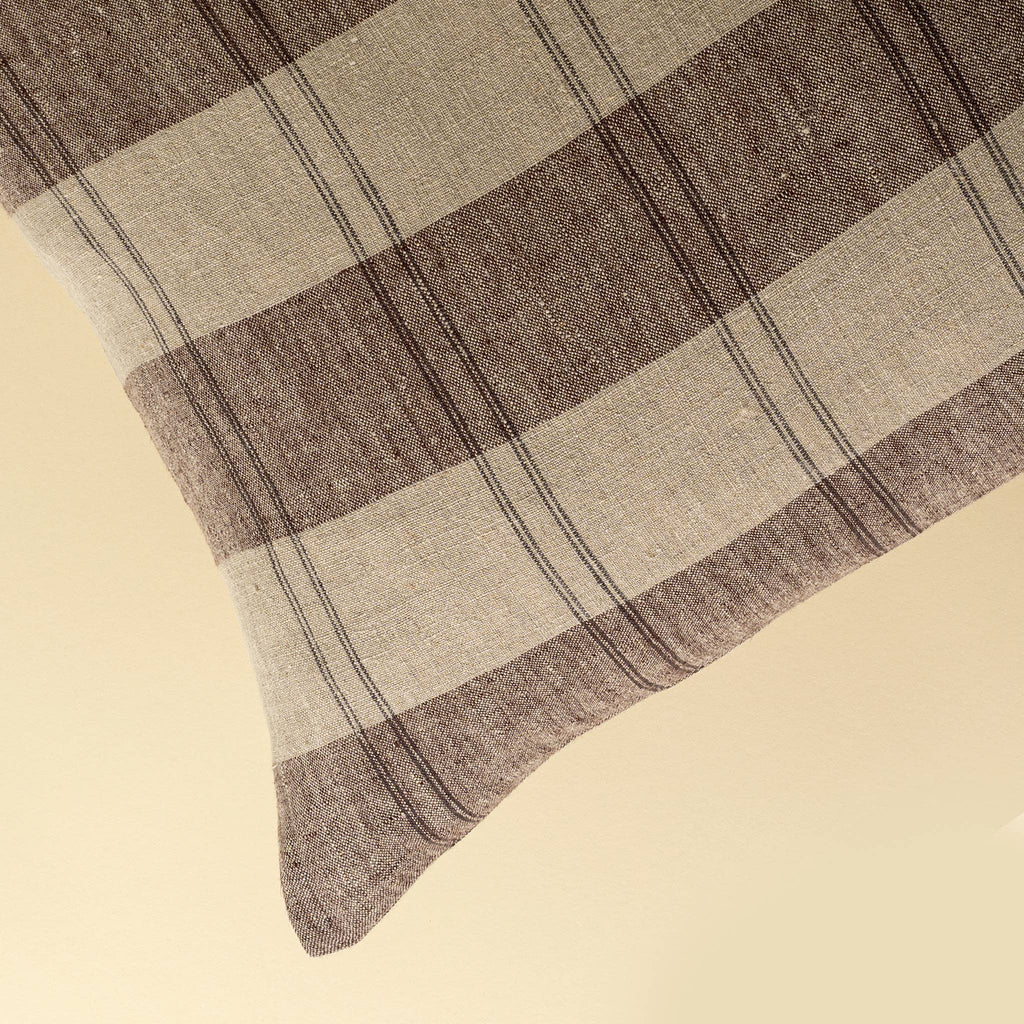 20x20 Fieldstone Plaid Linen Pillow
