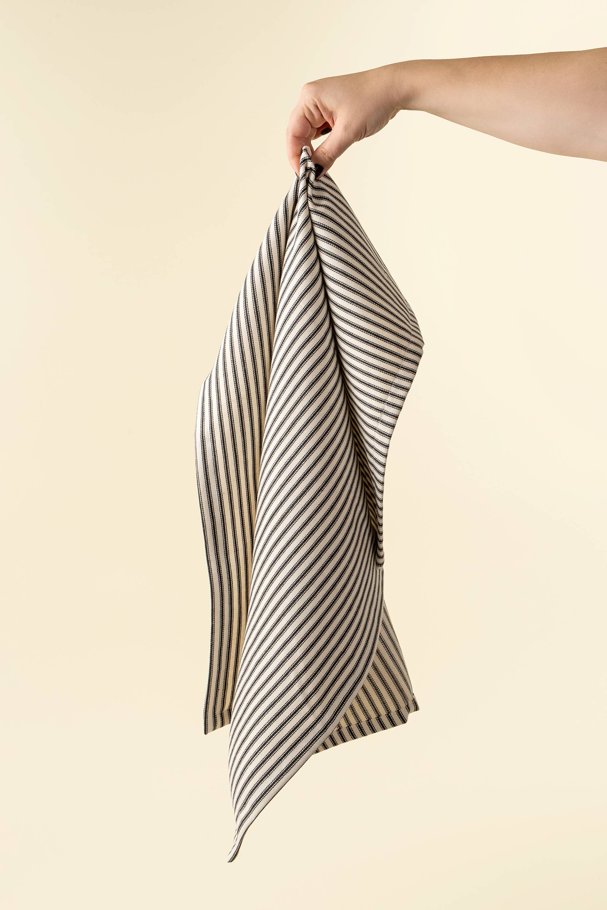 Black Ticking Tea Towels S/2