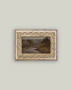 Autumn River Framed Antique Art - 20" x 11"