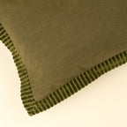 21x12 Corded Velvet Edge Pillow Moss