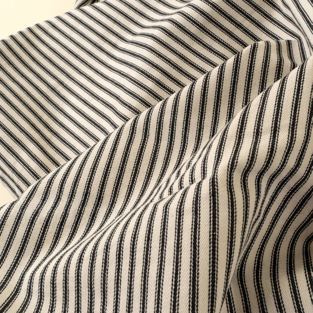 Black Ticking Table Runner 108"