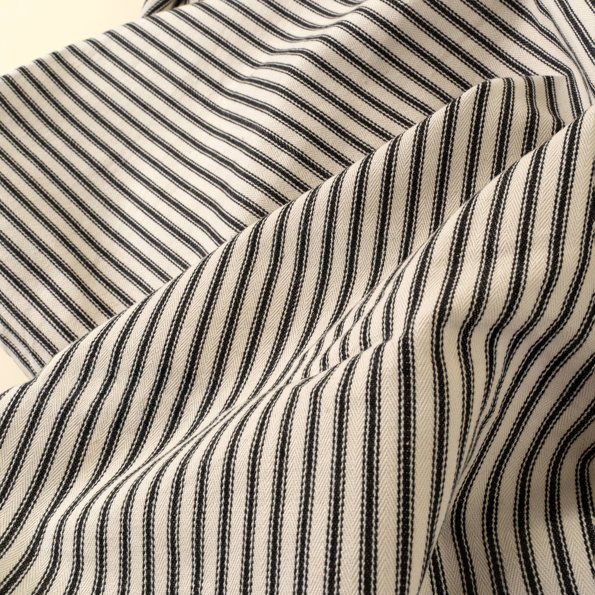 Black Ticking Table Runner 108"