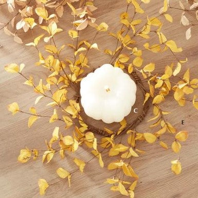 4.5" White Pumpkin Luminara Candle