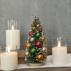 10" Multicolor Bead Bottlebrush Christmas Tree