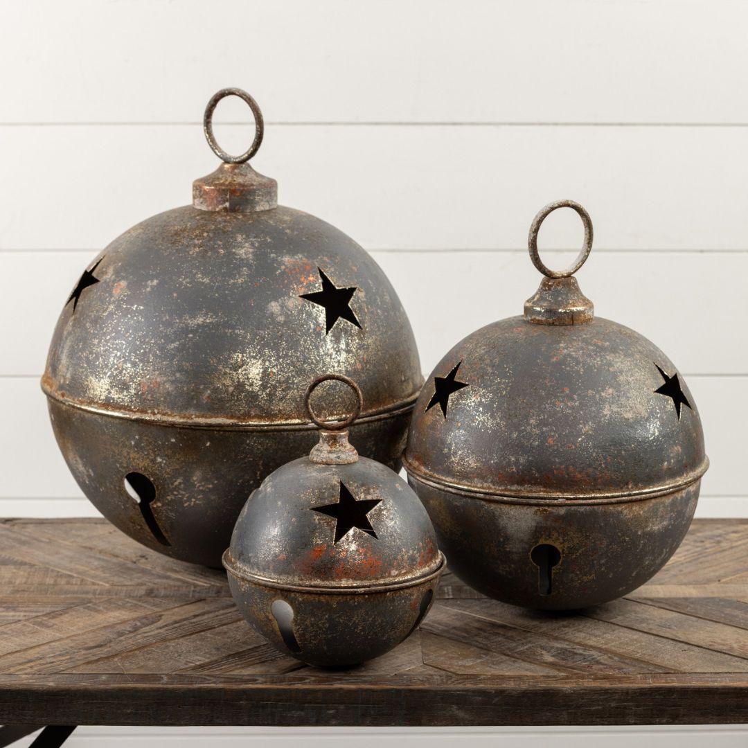 11.25" Grey Star Sleigh Bell