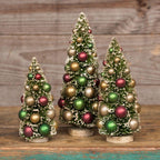 12" Multicolor Bead Bottlebrush Christmas Tree