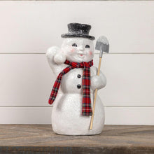 12.75" Vintage Snowman with Shovel