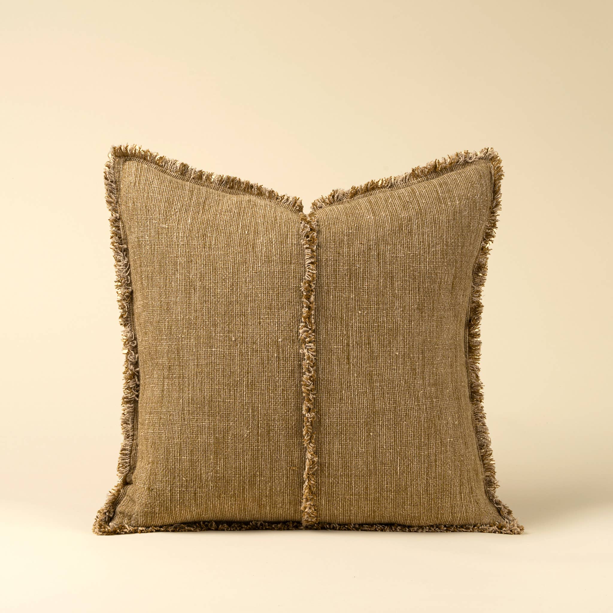 20x20 Annecy Linen Pillow, Olive