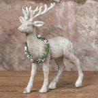 13" Standing Deer with Wreath