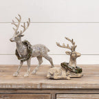 13" Standing Deer with Wreath
