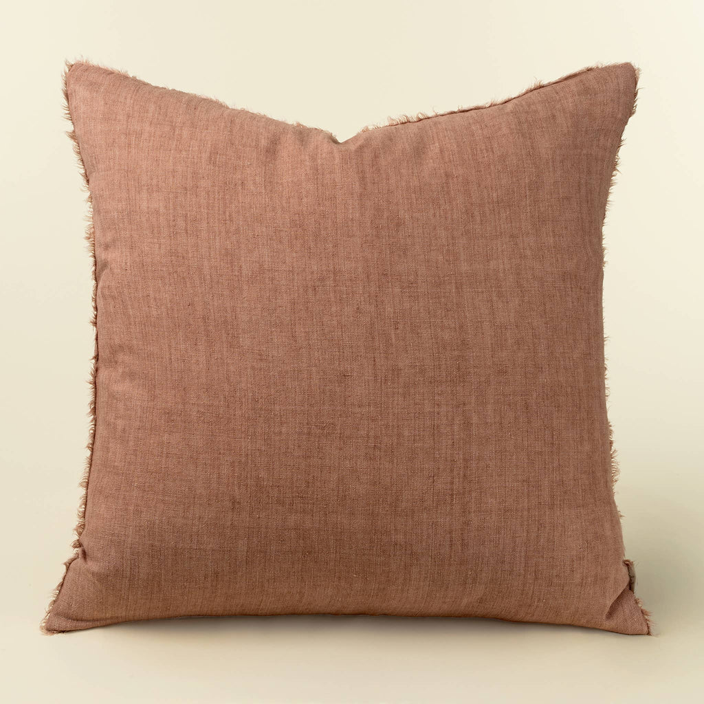 24x24 Lina Linen Pillow Redwood