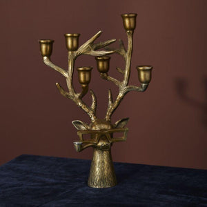 E+E Frankie Candelabra- Antique-Gold - 9 x 7.75 x 14.5