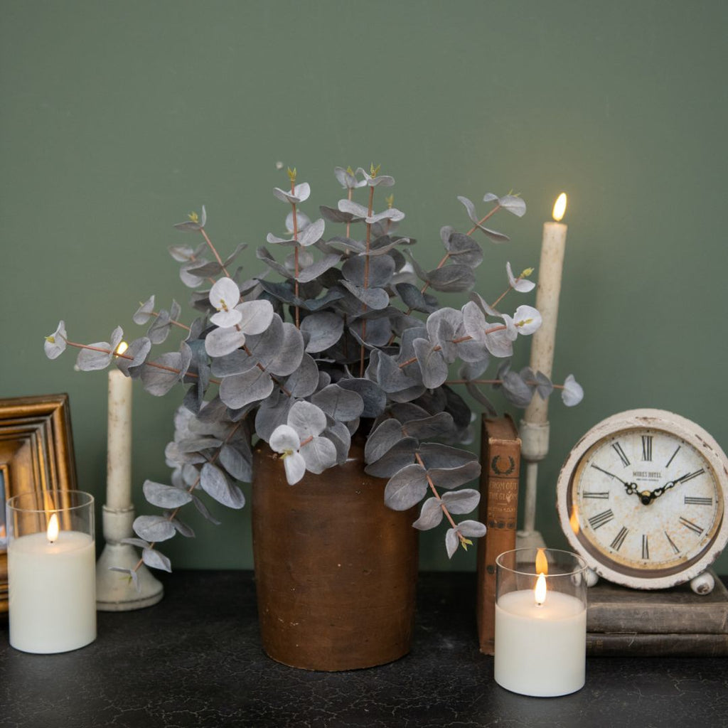 14" Blue Eucalyptus Spray