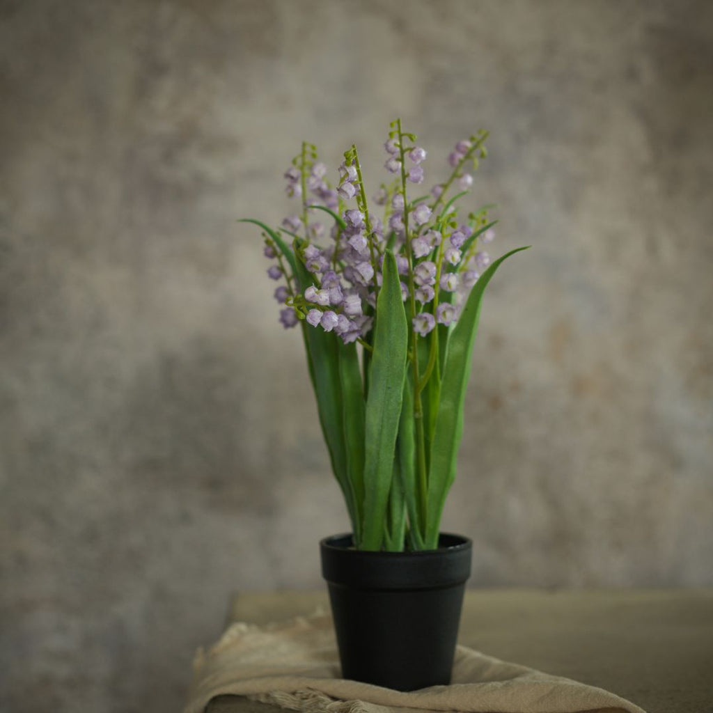 14" Potted Purple Bellflower Decor
