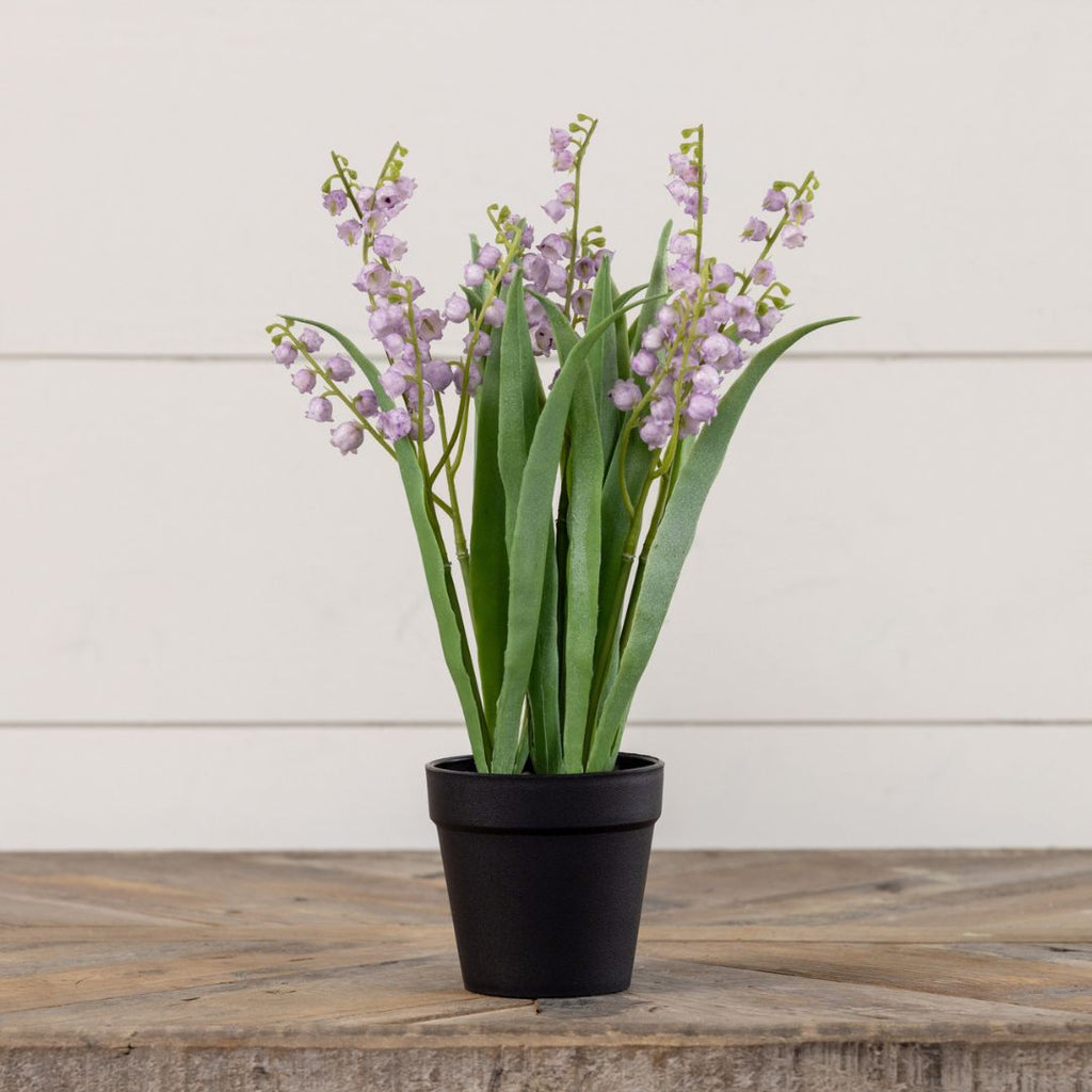 14" Potted Purple Bellflower Decor