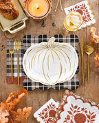 Cream Pumpkin Shaped Plate