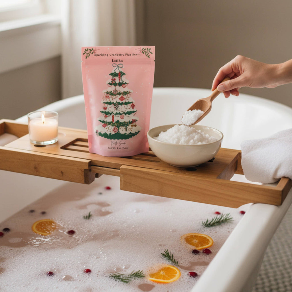 Pink Tree Christmas Bath Salt
