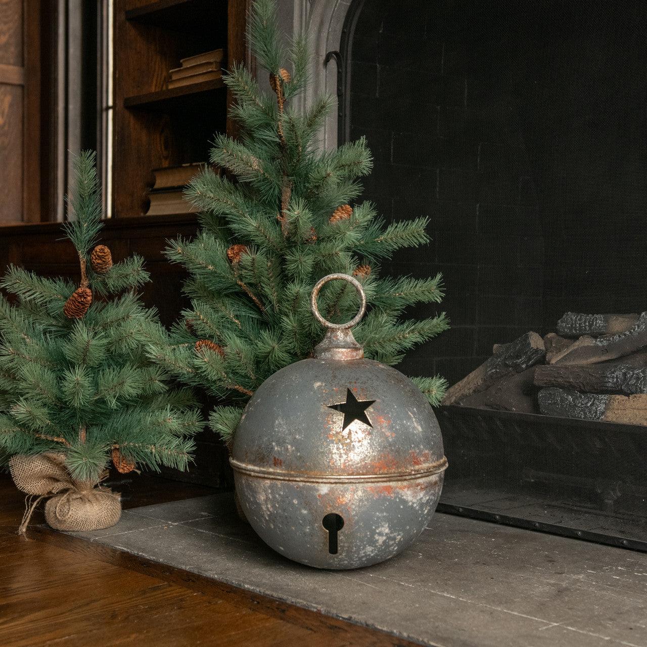 15.75" Grey Star Sleigh Bell