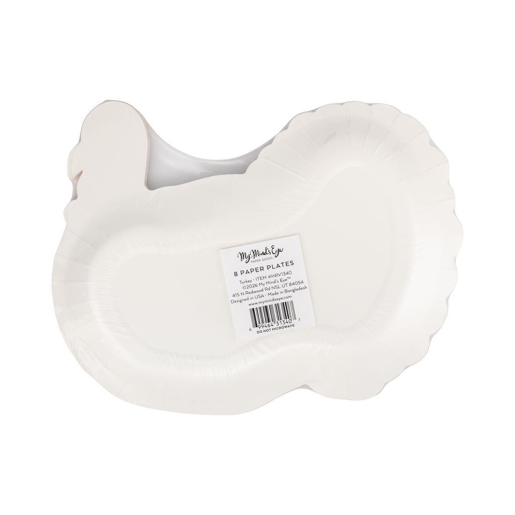 Harvest Turkey Shaped Paper Plates