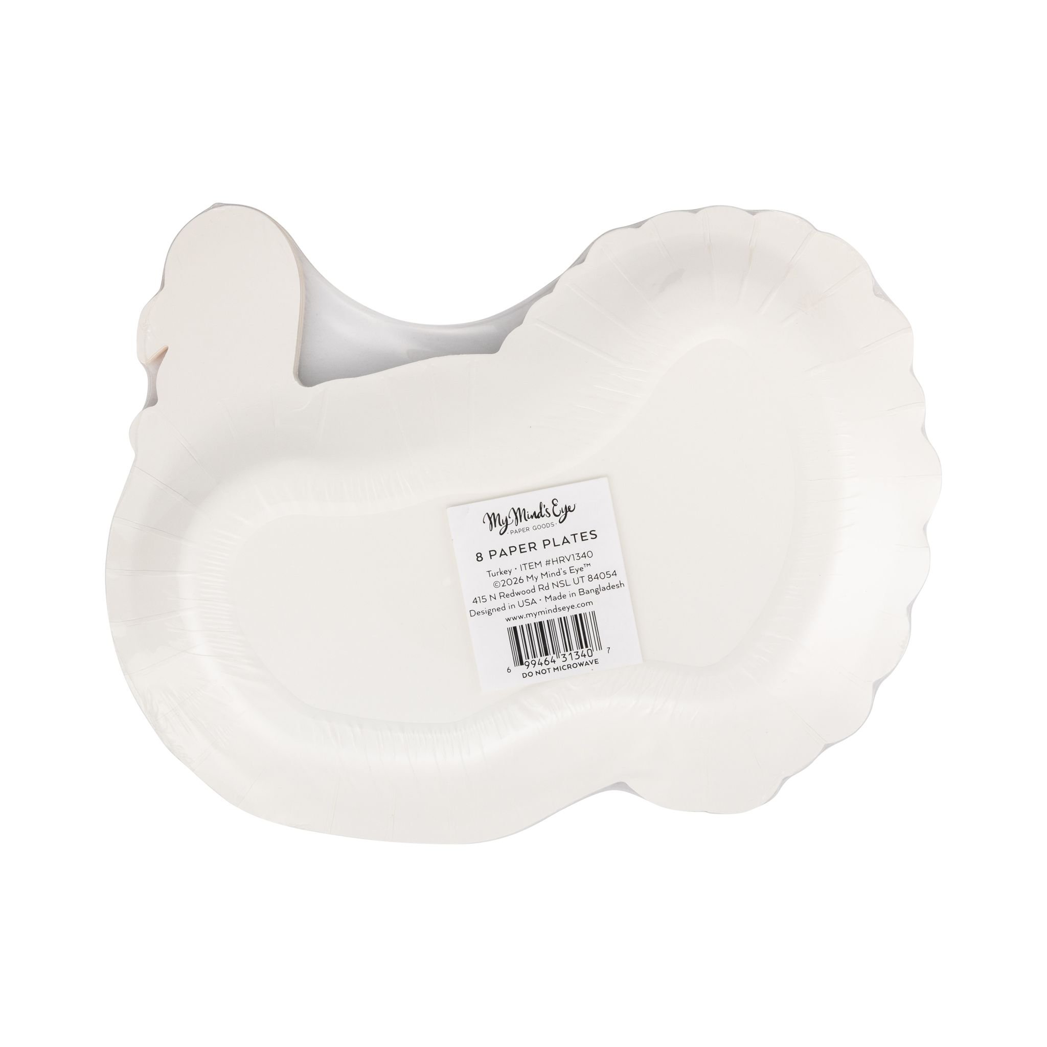 Harvest Turkey Shaped Paper Plates