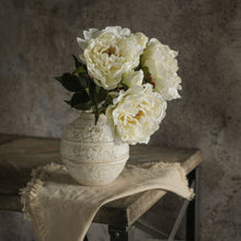 15" Cream Peony Bloom Spray Decor