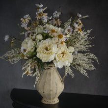 15" Cream Peony Bloom Spray Decor