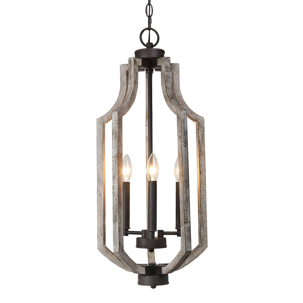 Reyliss 3-Light Wood Chandelier